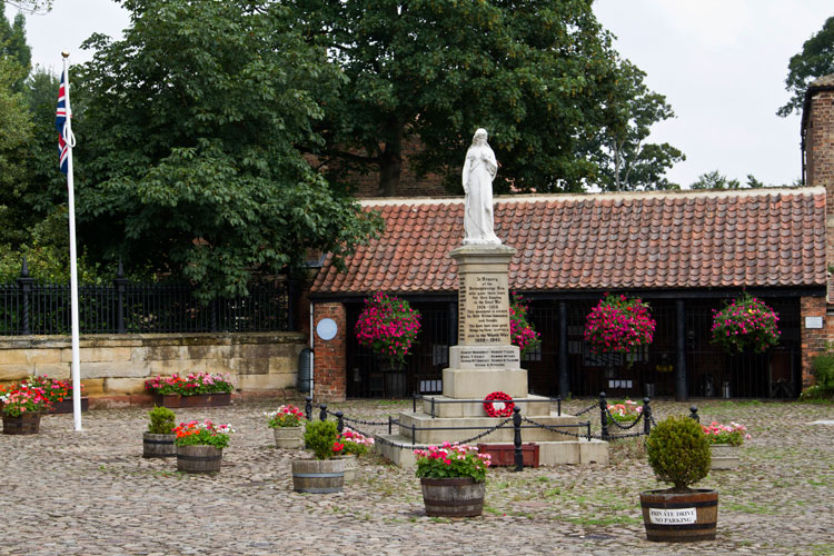 The War Memorial in Boroughbridge's Hall Square (or Market Square).