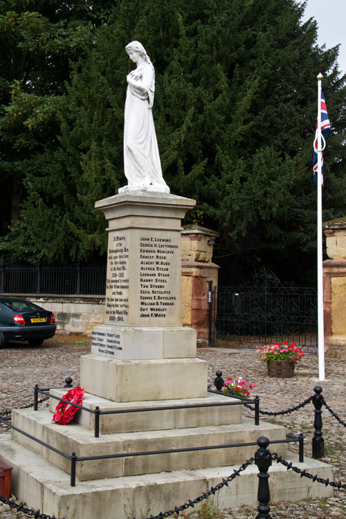 The War Memorial in Boroughbridge's Hall Square (or Market Square)