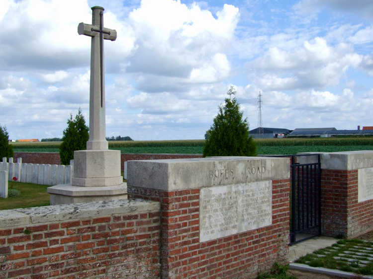 The Entrance and Cross of Sacrifice, Bulls Road Cemetery