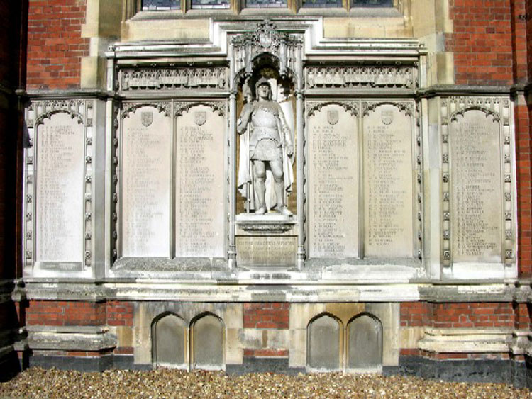 The War Memorial outside thye Chapel of the Leys School, Cambridge