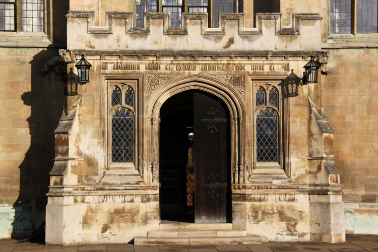 The entrance to the Chapel, Trinity College (Cambridge University)