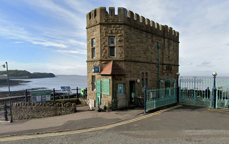 The entrance to Clevedon Pier on Marine Parade, Clevedon