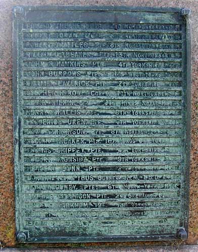 The Memorial outside All Saints' Church, Easington