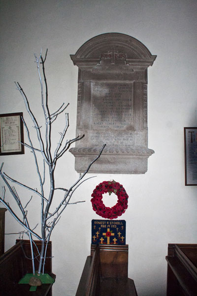 The War Memorial in St. Felix's Church, Felixkirk