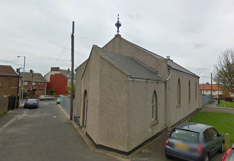 The Bank Head Independent Methodist Church, Fence Houses (Co. Durham), - Cross Street on the left