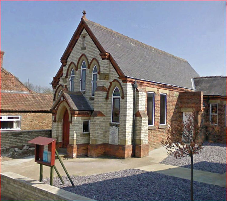 The Church in Great Kelk, with the War Memorial Plaque Attached