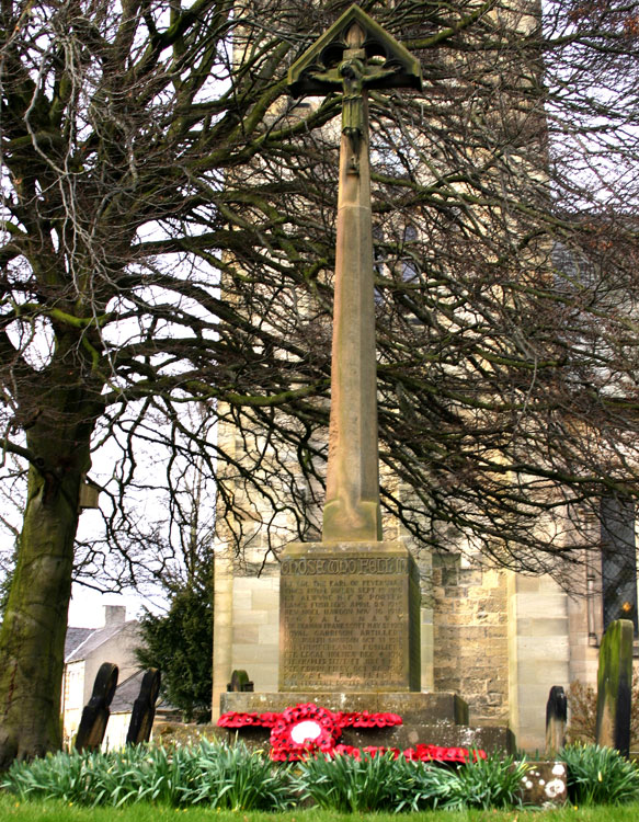 The War memorial outside Helmsley Parish Church