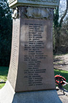 The four faces on the Hetton-le-Hole War Memorial. Select any one for a larger sized image suitable for transcription. Close the window that open to return to this page. 