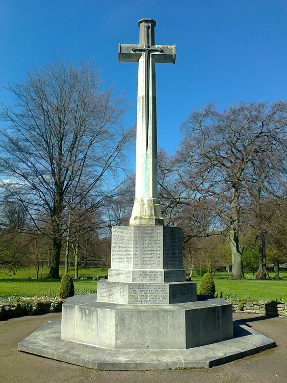 The Hexham War Memorial in Abbey Gardens