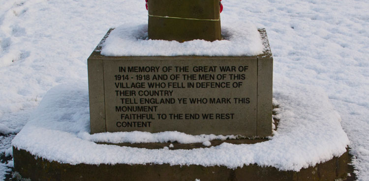 The War Memorial, Ingleby Arncliffe (Ingleby Cross)