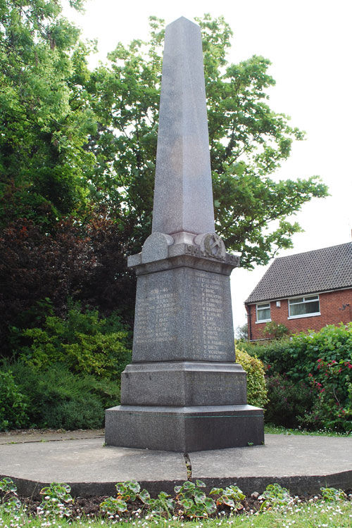 The Lazenby War Memorial (main face on the right)
