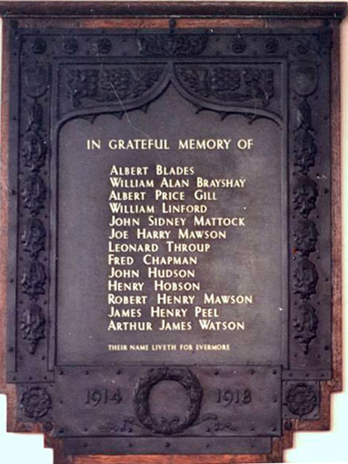 Low Bradley Wesleyan Chapel Memorial