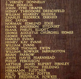 Soldiers Who Served in the Yorkshire Regiment Commemorated in the Memorial Hall, Manchester Grammar School