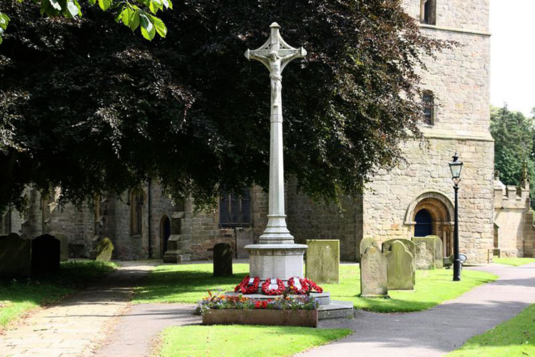 The War Memorial outside St. Mary's Church, Masham
