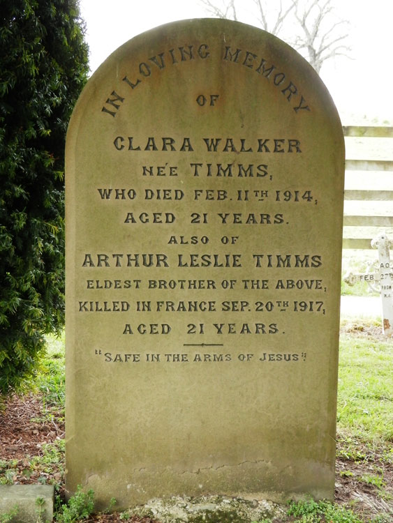 The Timms Family headstone in St. Mary's Churchyard, Masham