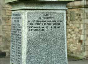 "Those who died from the effects of War Service"