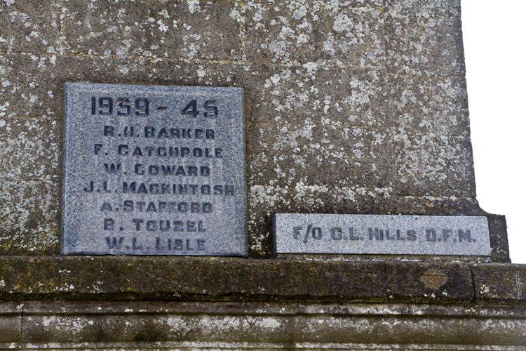 The Romanby War Memorial, - Names of those Who Lost Their Lives in the Second World War 