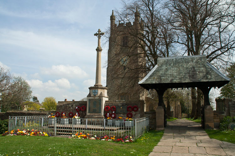 The War Memorial for Sedgefield, located outside the Parish Church of St. Edmund.