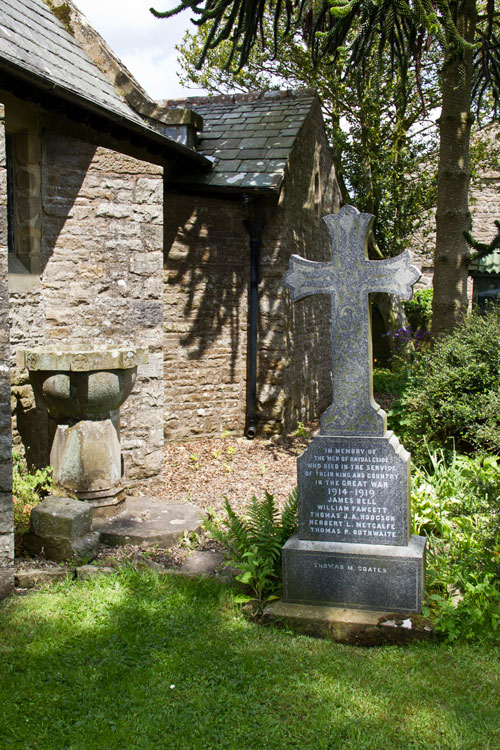 The War Memorial outside St. Matthew's Church, Stalling Busk
