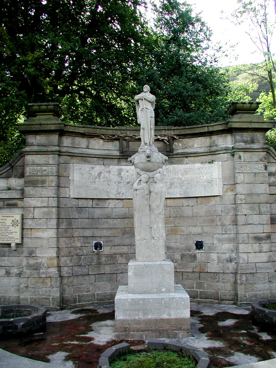 The Fountain Sculpture that is the Central Feature of the Todmorden War Memorial