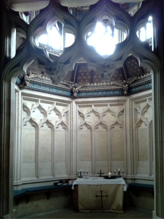 The Peace Memorial Shrine in the Chapel of Uppingham School