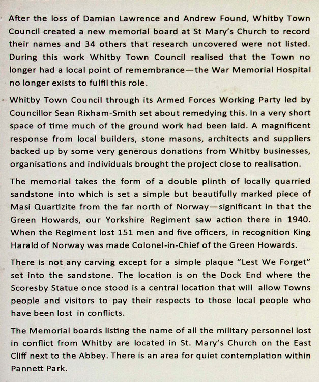 The Whitby Town War Memorial