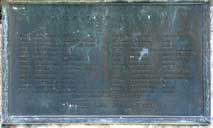 The plaques commemorating the names of those who lost their lives in World War Two