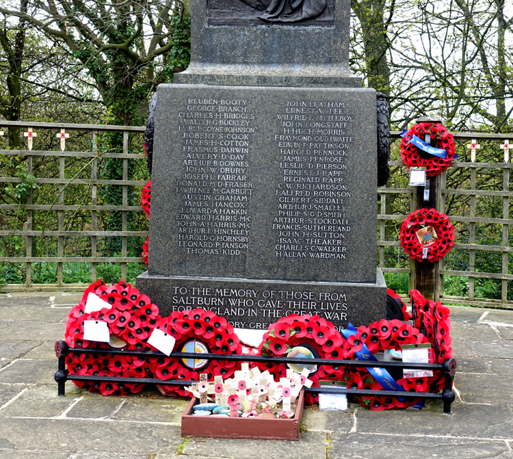 The First World War Commemorations on the Saltburn War Memorial