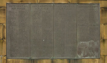 The names of the dead for the Second World War