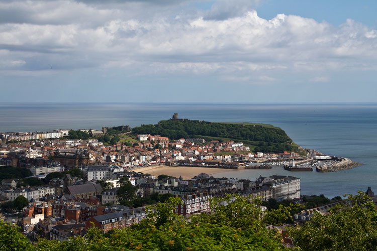 The view of Scarborough from the War Memorial at Oliver's Mount.