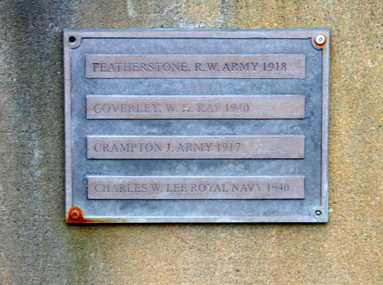 Private Crampton's Name added on an Addendum Panel in 2012