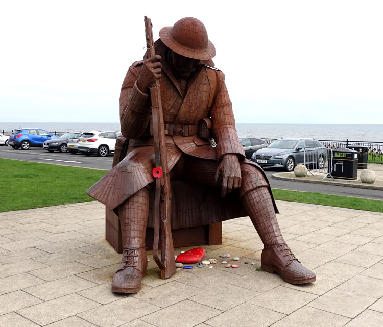 The Sculpture "Tommy" on Terrace Green, Seaham. 