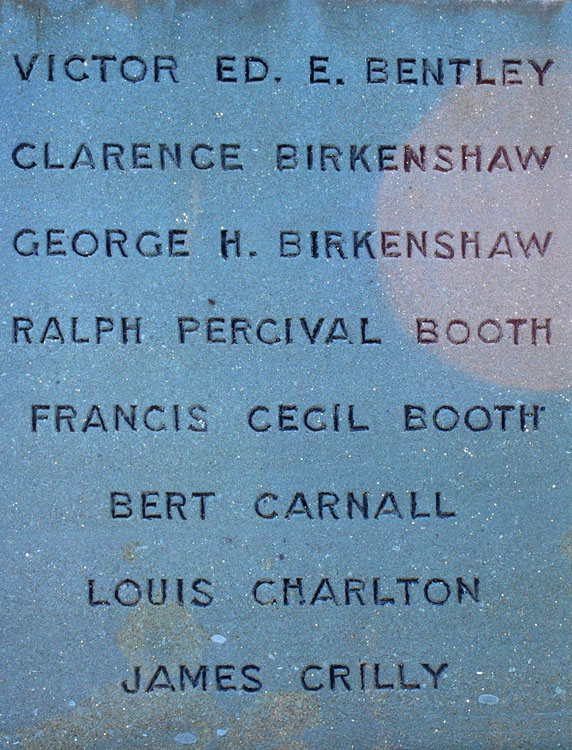 The North Commemorative Panel on the Seaton Carew War Memorial