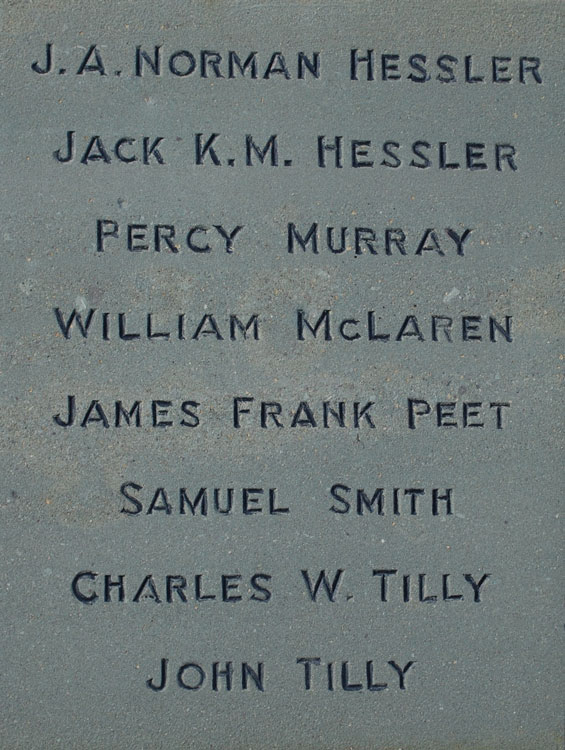 The South Commemorative Panel on the Seaton Carew War Memorial