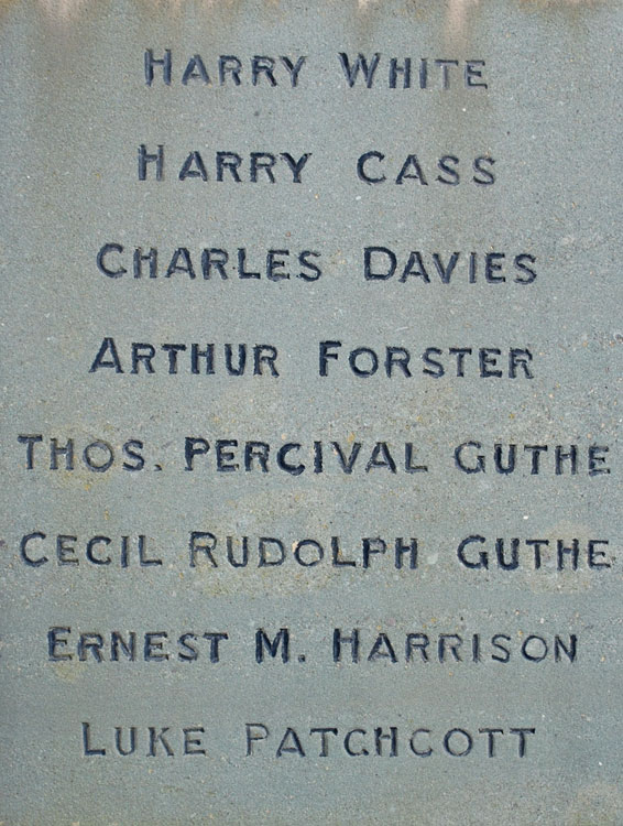 The West Commemorative Panel on the Seaton Carew War Memorial