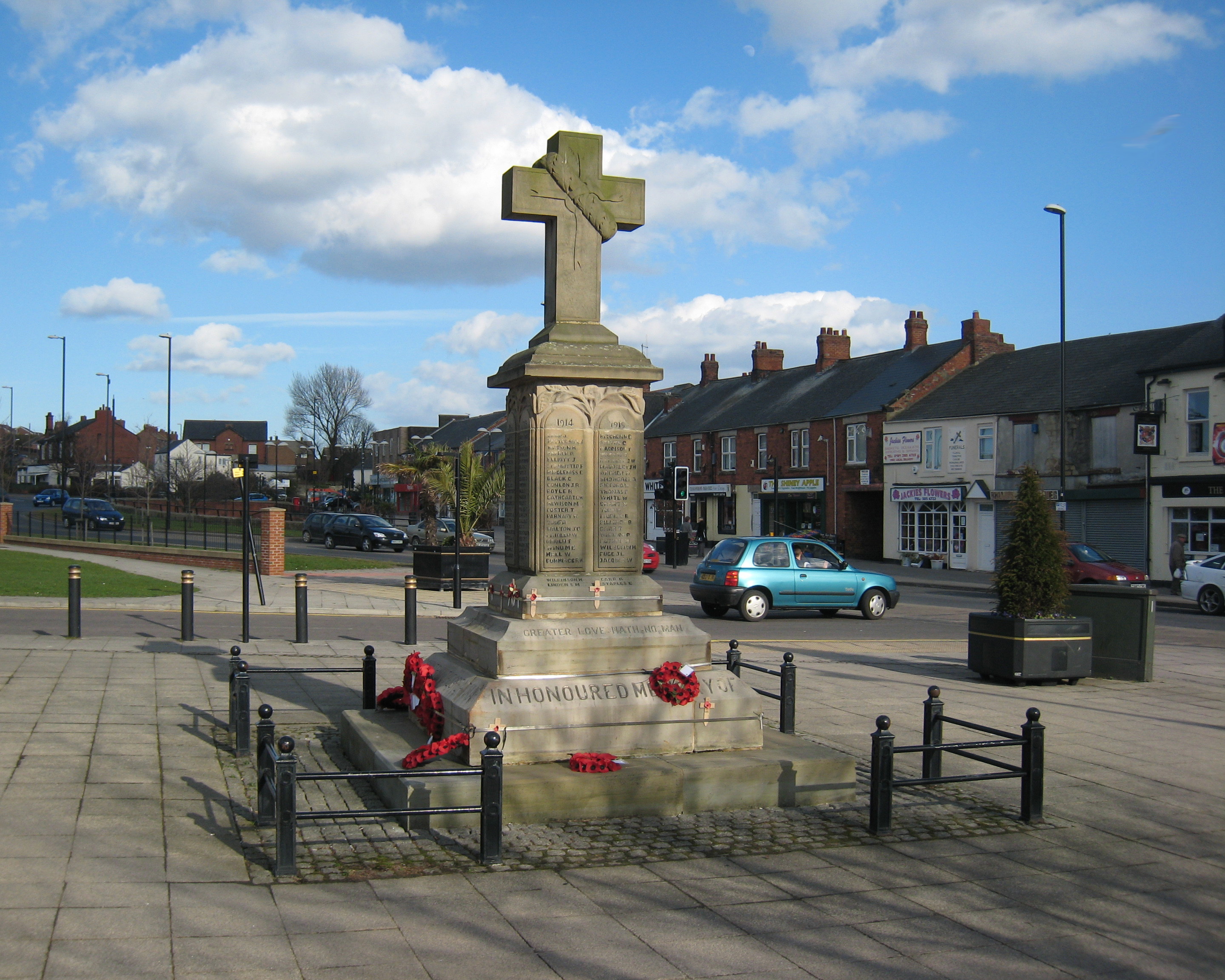 The War Memorial at Shiney Row, Co. Durham