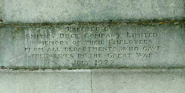 The Smiths Dock Park War Memorial, Normanby