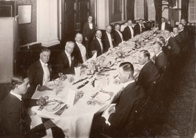 Officers of the 1st Battalion at a Gala Dinner, 1922