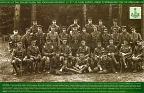 Officers of the 6th Battalion the Yorkshire Regiment, - 1915