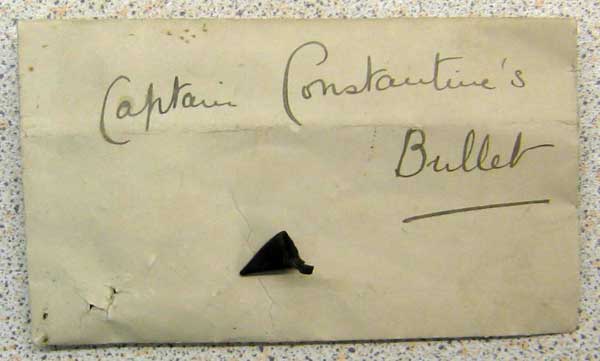 the bullet that allegedly cost Captain Constantine his life