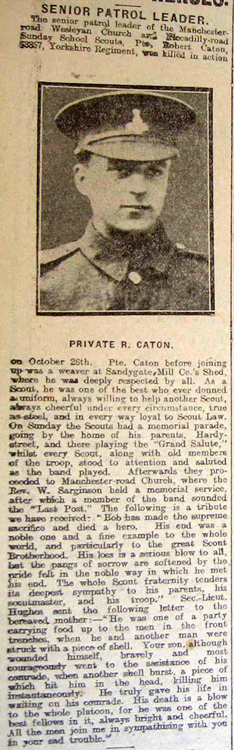 Private Robert CATON. 38857.