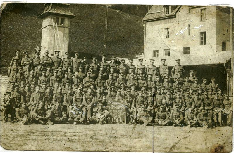 POW Interment Camp Mirran, Switzerland with survivors of the 1914 B.E.F
