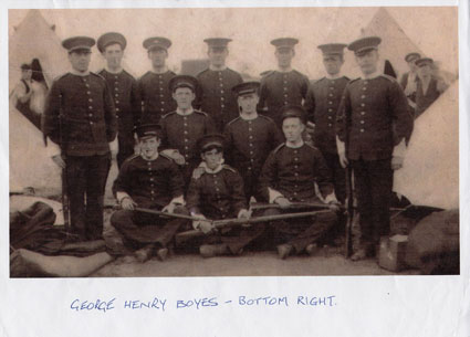 Soldiers of the 7th Battalion the Yorkshire Regiment, - Wareham Camp (late 1914)