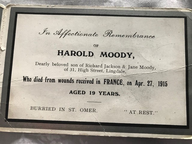 Private Harold MOODY