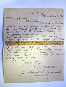 The photos of correspondence to Hove Library in connection with commemoration of Leonard Townsend 