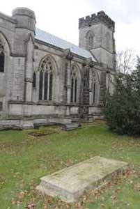 The grave of Sir Mark Sykes in the Churchyard of St. Mary's, Sledmere.