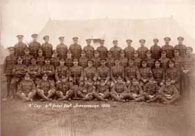 "A" Company of the 4th Battalion, taken at Camp in Scarborough in 1920.