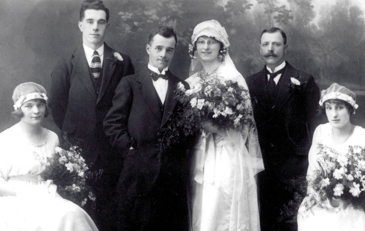 Wilfred Whitfield and his Wife Elsie at their Marriage in June 1932.