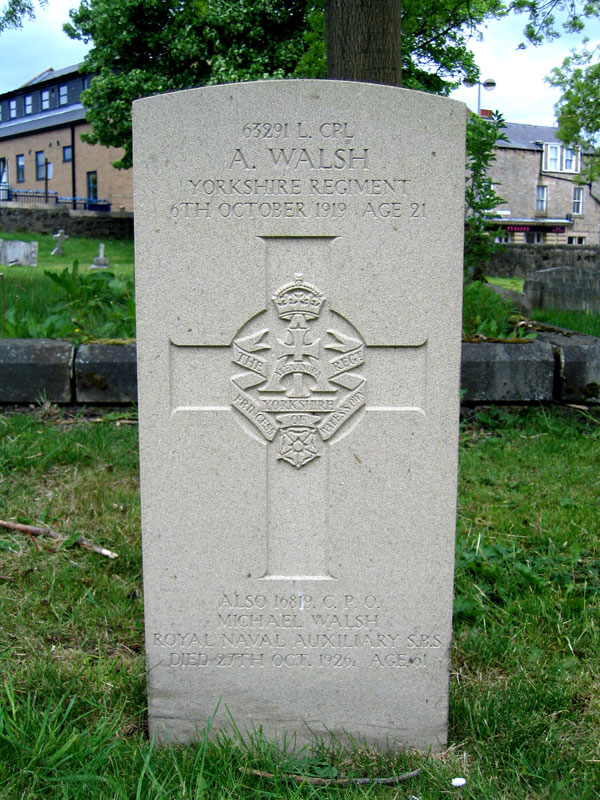 The grave of Lance Corporal Andrew Walsh