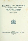 Solicitors - Record of Service